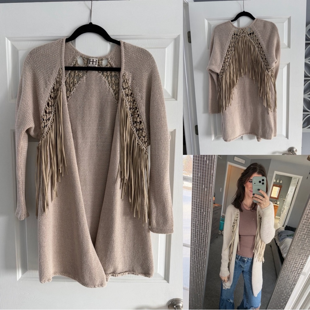 Haute Hippie Fringe Cardigan